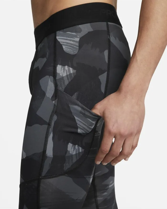 Men Nike Trousers And Tights Pro DriFIT Blackblackwhite