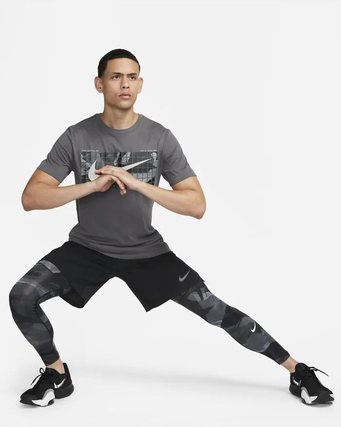 Men Nike Trousers And Tights Pro DriFIT Blackblackwhite