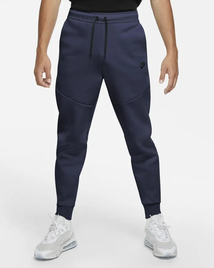 Men Nike Trousers And Tights Sportswear Tech Fleece Midnight Navyblack