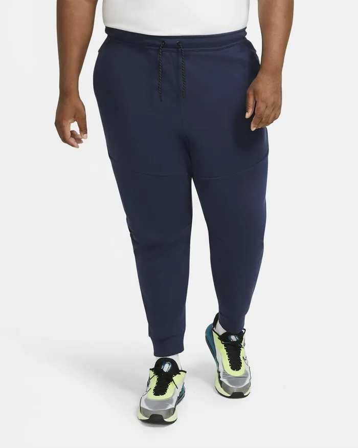 Men Nike Trousers And Tights Sportswear Tech Fleece Midnight Navyblack