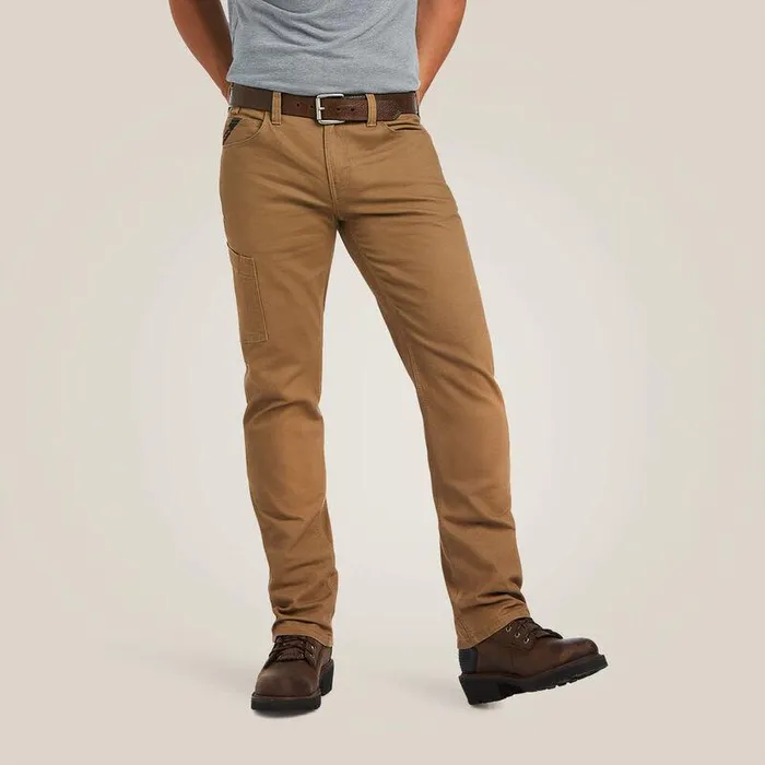 Men Pants and Shorts Ariat Rebar M7 DuraStretch Made Tough Straight Pant Field Khaki