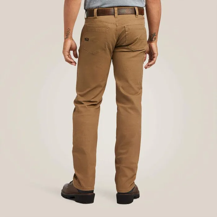 Men Pants and Shorts Ariat Rebar M7 DuraStretch Made Tough Straight Pant Field Khaki