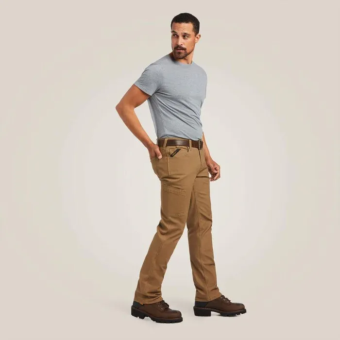 Men Pants and Shorts Ariat Rebar M7 DuraStretch Made Tough Straight Pant Field Khaki