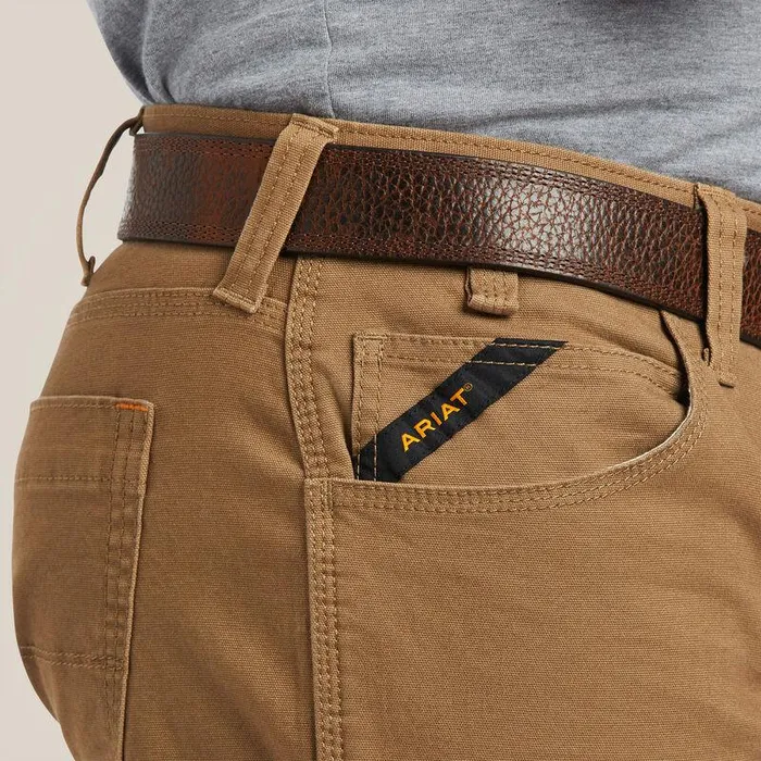 Men Pants and Shorts Ariat Rebar M7 DuraStretch Made Tough Straight Pant Field Khaki