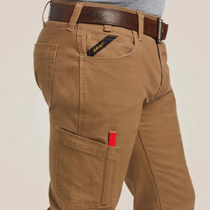 Men Pants and Shorts Ariat Rebar M7 DuraStretch Made Tough Straight Pant Field Khaki
