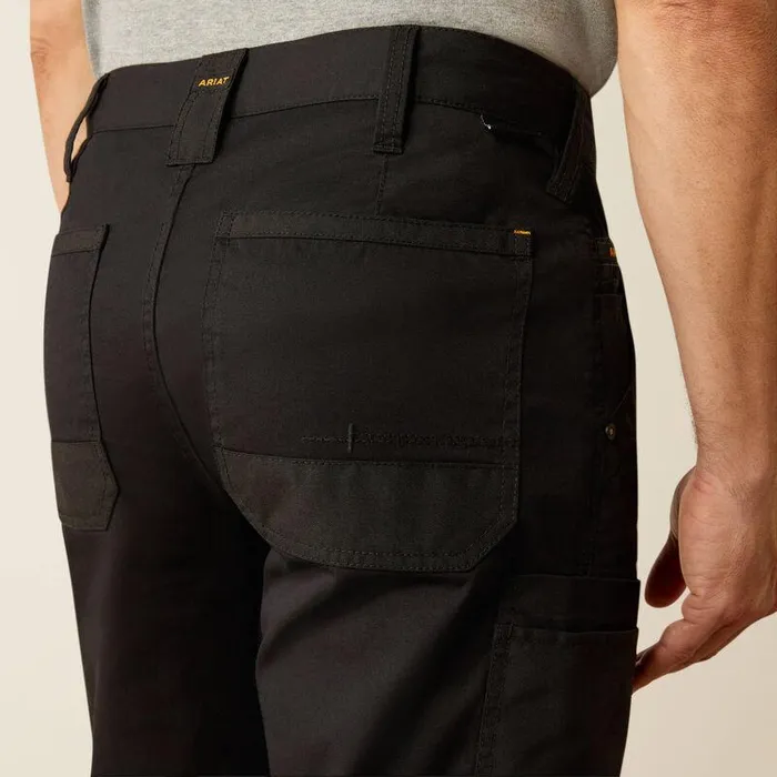 Men Pants and Shorts Ariat Rebar M7 Slim Cordura Twill Cargo Straight Pant Black
