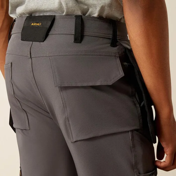Men Pants and Shorts Ariat Rebar M7 Slim Dynamic Utility Straight Pant Charcoal