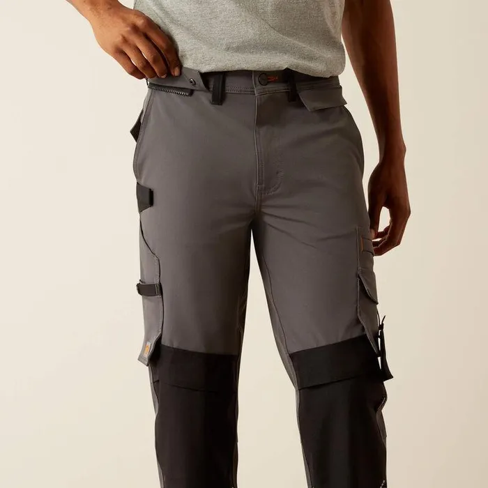 Men Pants and Shorts Ariat Rebar M7 Slim Dynamic Utility Straight Pant Charcoal