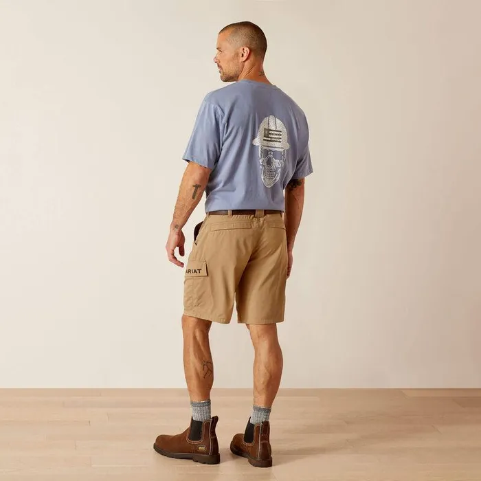 Men Pants and Shorts Ariat Rebar WorkFlow Ultralight Short Field Khaki