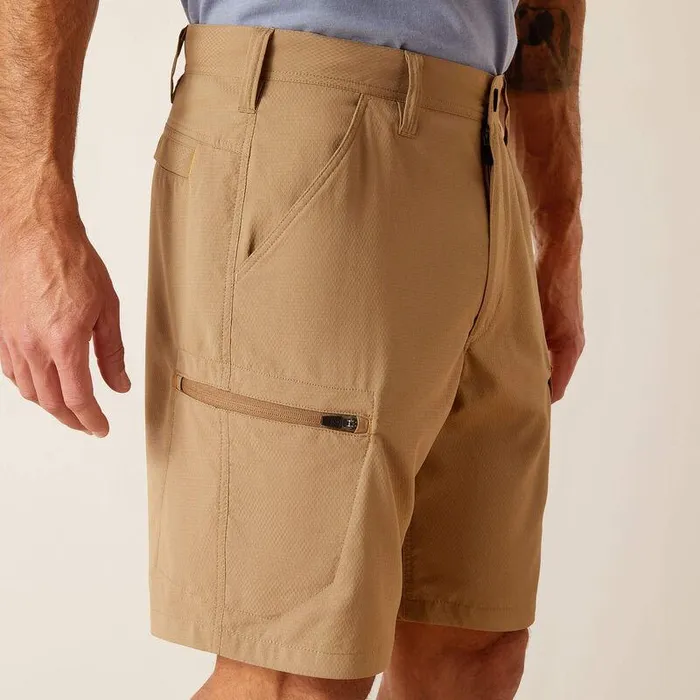 Men Pants and Shorts Ariat Rebar WorkFlow Ultralight Short Field Khaki