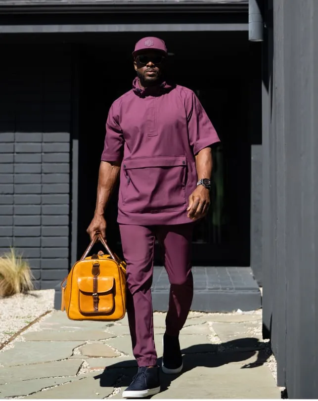 Men Pants TravisMathew SPORT MODE JOGGER Mauve Wine