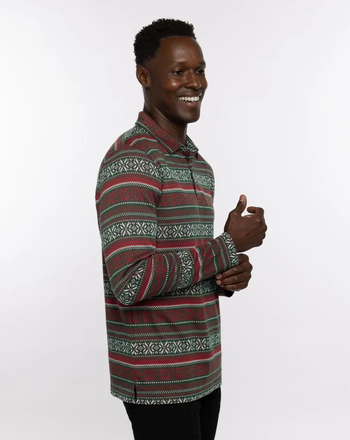 Men Polos TravisMathew PURE GOLD LONG SLEEVE POLO Pineneedlesamba Men Polos TravisMathew PURE GOLD LONG SLEEVE POLO Pineneedlesamba
