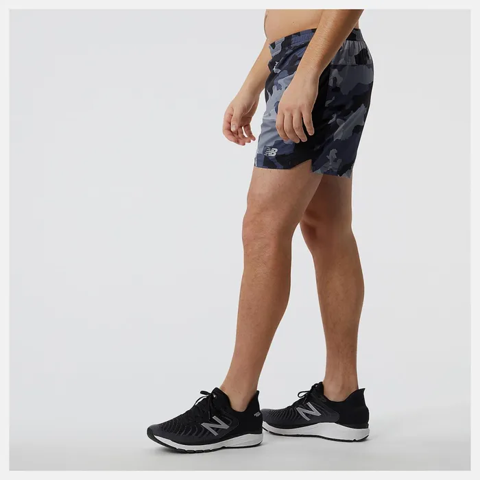 Men Printed Accelerate 5 Inch Short Thunder New Balance Shorts Men Printed Accelerate 5 Inch Short Thunder New Balance Shorts