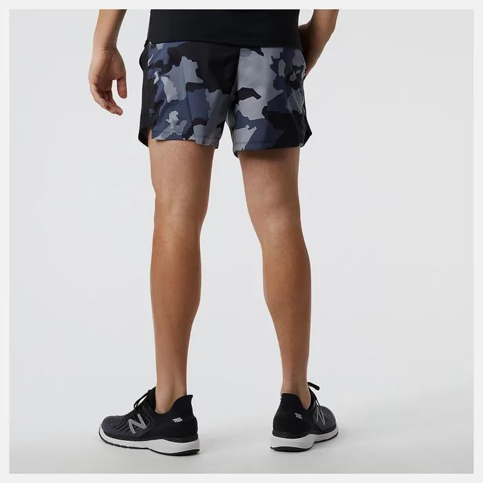 Men Printed Accelerate 5 Inch Short Thunder New Balance Shorts Men Printed Accelerate 5 Inch Short Thunder New Balance Shorts