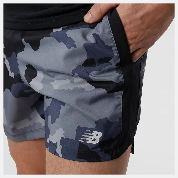 Men Printed Accelerate 5 Inch Short Thunder New Balance Shorts Men Printed Accelerate 5 Inch Short Thunder New Balance Shorts