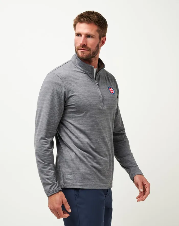 Men Quarter Zips TravisMathew CHICAGO CUBS THE HEATER QUARTER ZIP Sleetquiet Shade