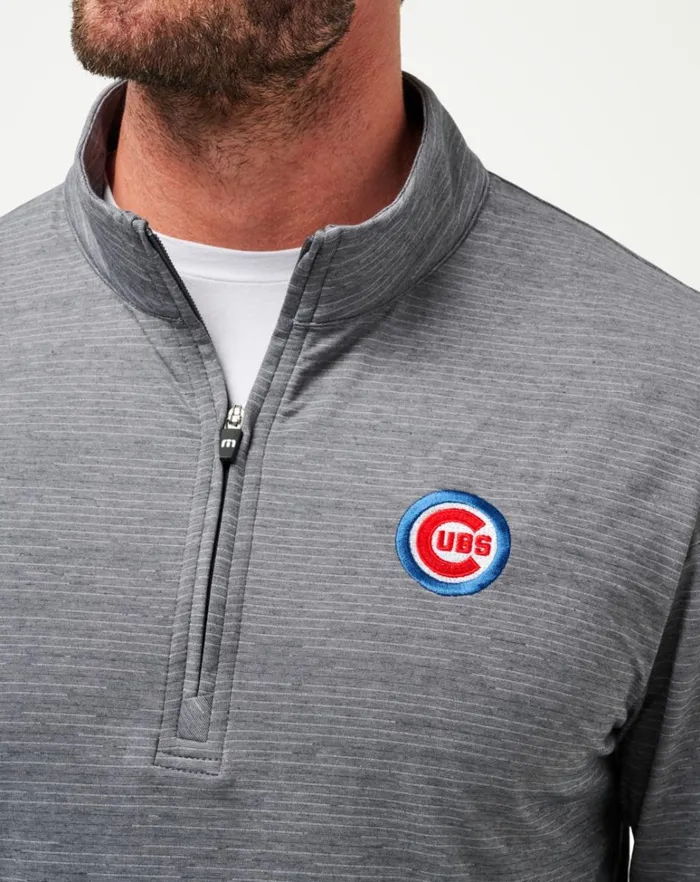 Men Quarter Zips TravisMathew CHICAGO CUBS THE HEATER QUARTER ZIP Sleetquiet Shade