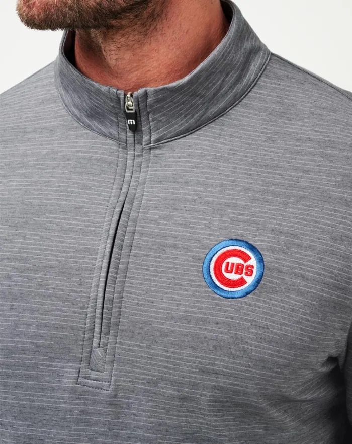 Men Quarter Zips TravisMathew CHICAGO CUBS THE HEATER QUARTER ZIP Sleetquiet Shade