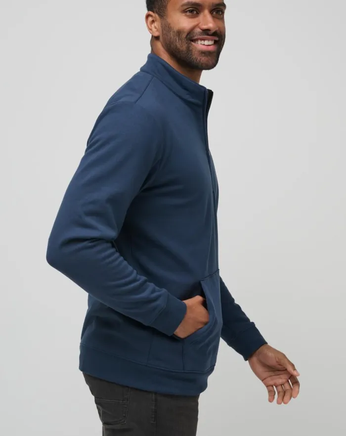 Men Quarter Zips TravisMathew HOTEL HOPPER QUARTER ZIP Total Eclipse