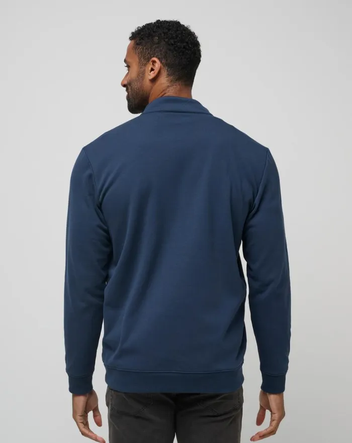 Men Quarter Zips TravisMathew HOTEL HOPPER QUARTER ZIP Total Eclipse