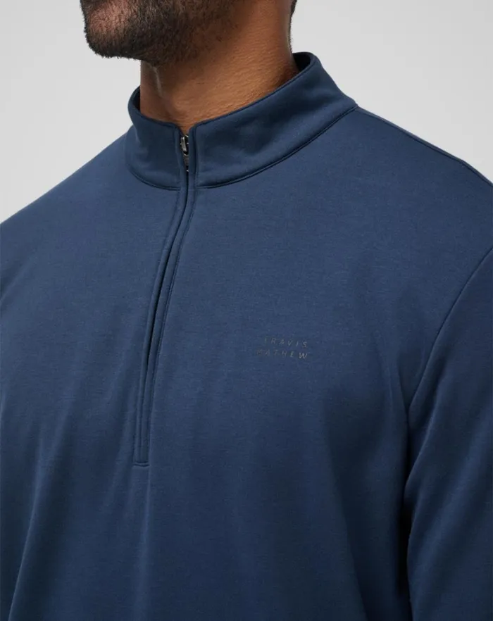 Men Quarter Zips TravisMathew HOTEL HOPPER QUARTER ZIP Total Eclipse