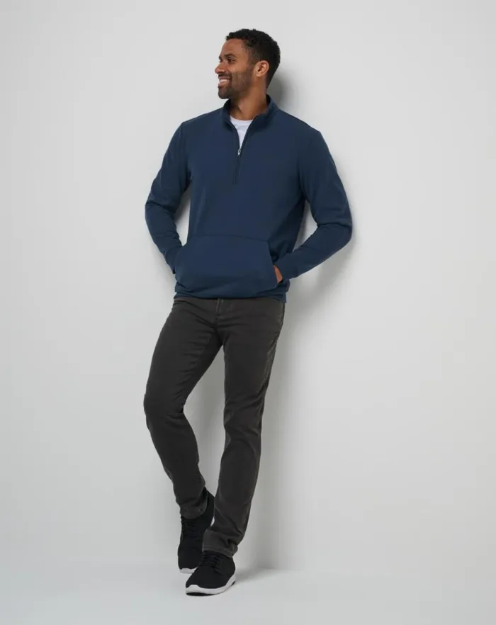 Men Quarter Zips TravisMathew HOTEL HOPPER QUARTER ZIP Total Eclipse