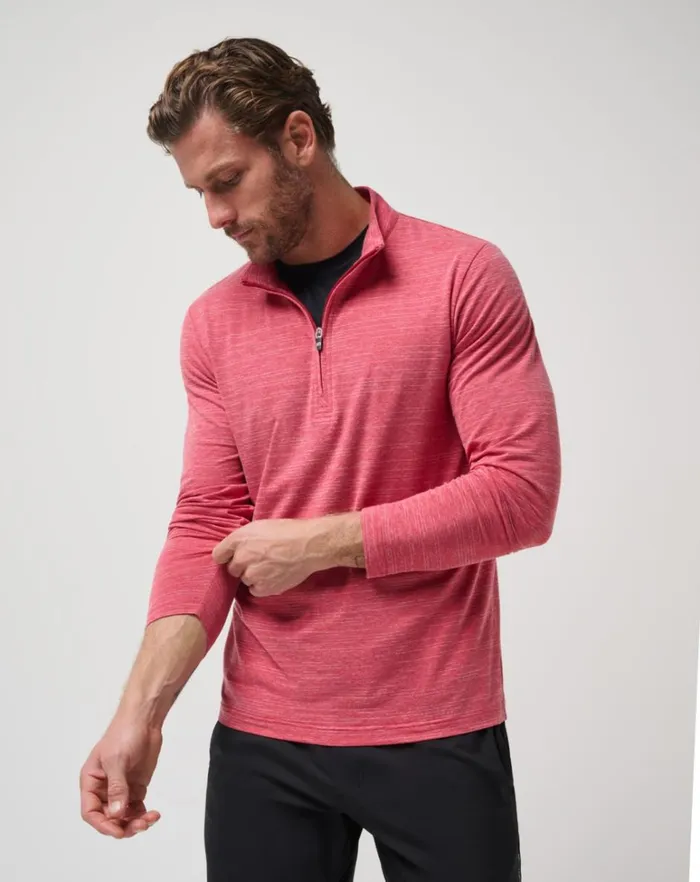 Men Quarter Zips TravisMathew THE HEATER QUARTER ZIP Heather Scooter