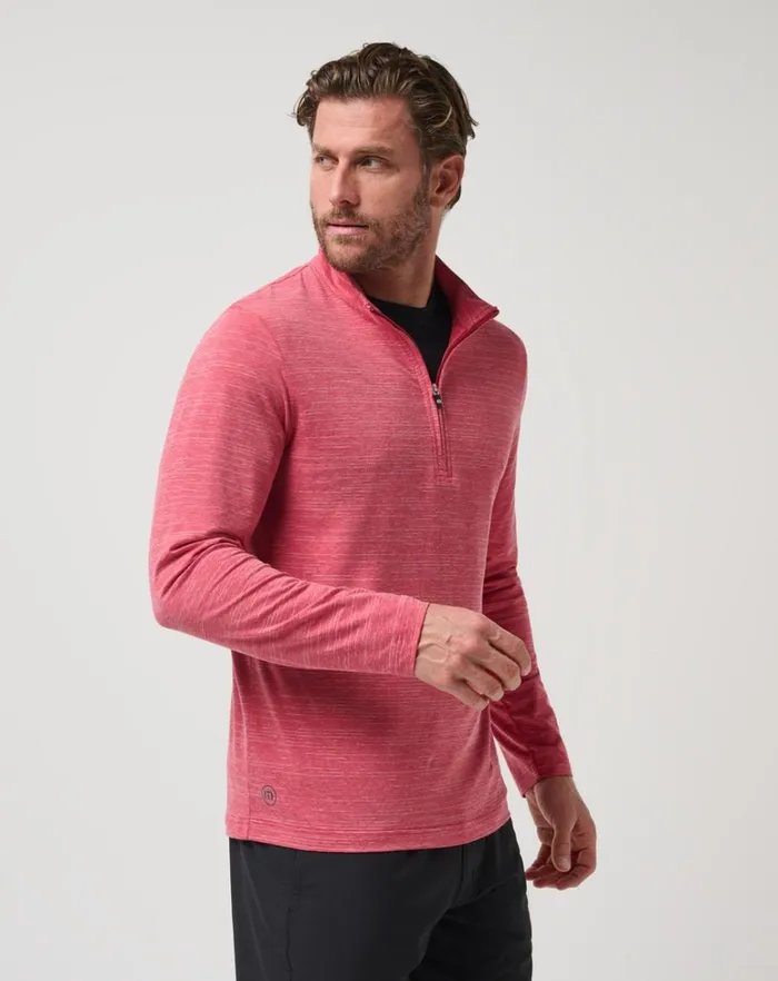 Men Quarter Zips TravisMathew THE HEATER QUARTER ZIP Heather Scooter