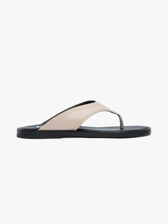 Men Rhude Footwear LOUNGE THONG FLIP FLOPS Creme