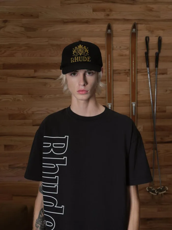 Men Rhude Hats CRESTA CIGAR HAT Blackyellow