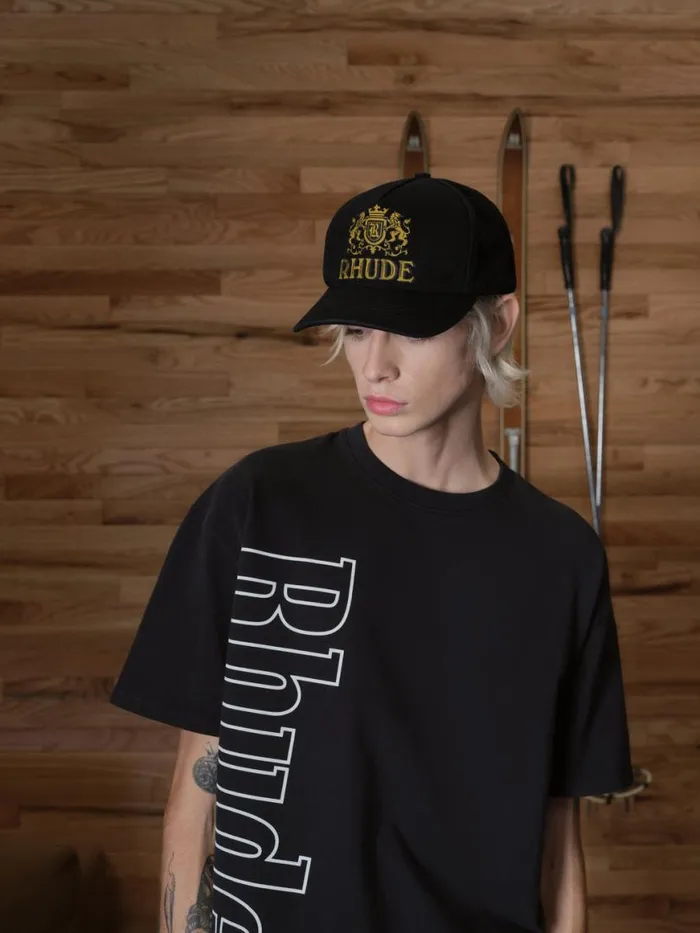 Men Rhude Hats CRESTA CIGAR HAT Blackyellow