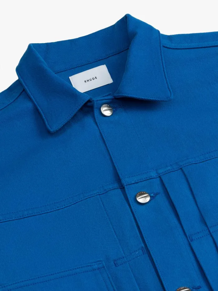 Men Rhude Outerwear STANDARD DENIM TRUCKER JACKET Cobalt Blue