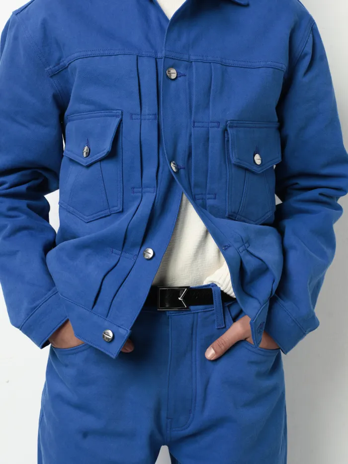 Men Rhude Outerwear STANDARD DENIM TRUCKER JACKET Cobalt Blue