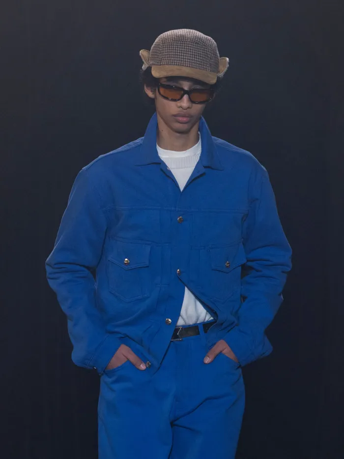 Men Rhude Outerwear STANDARD DENIM TRUCKER JACKET Cobalt Blue