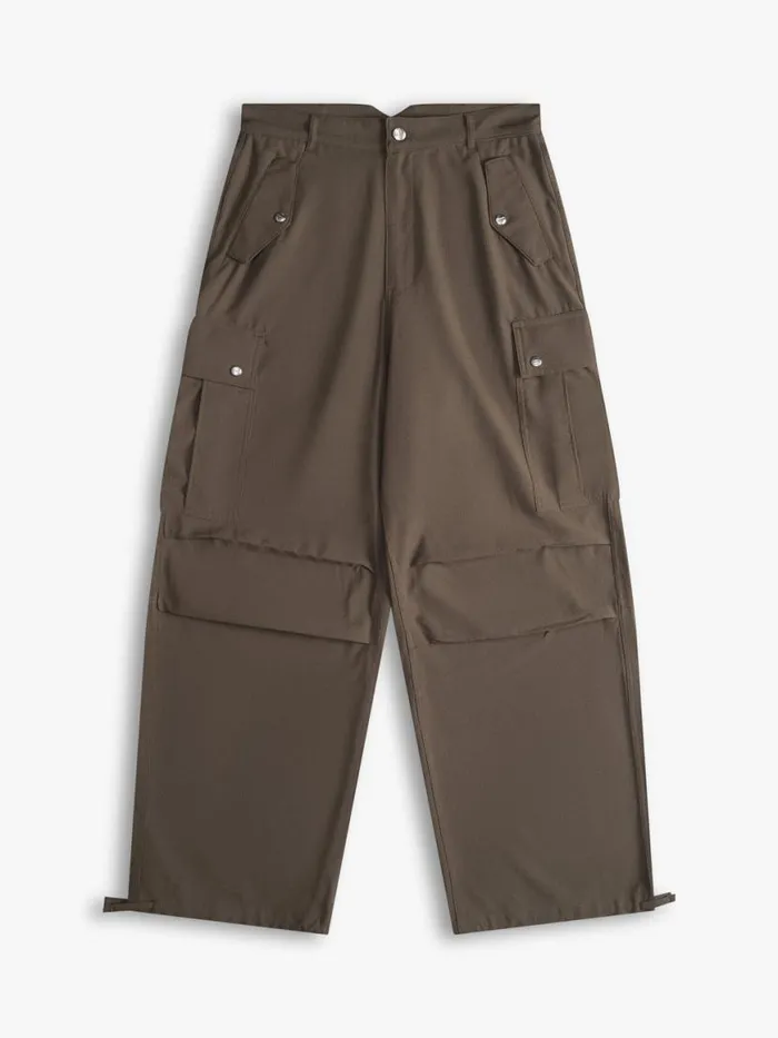 Men Rhude Pants SEERSUCKER PARACHUTE PANT Olive