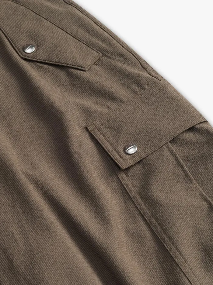 Men Rhude Pants SEERSUCKER PARACHUTE PANT Olive