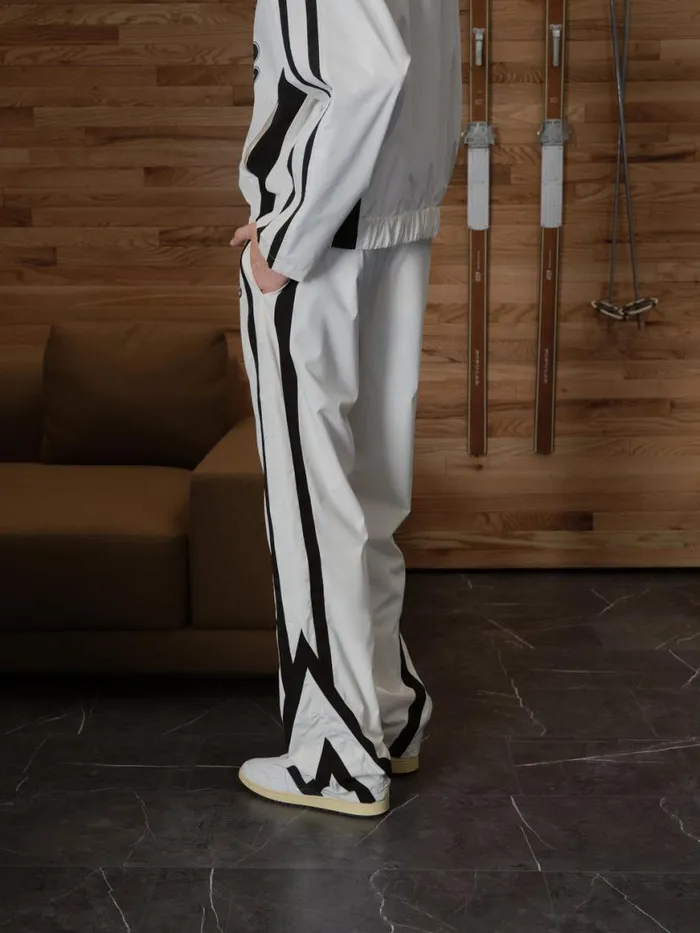 Men Rhude Pants SKITRACK PANTS Whiteblack