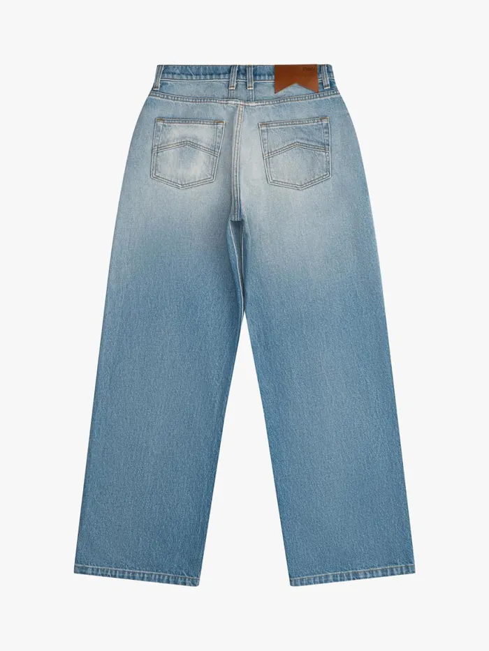 Men Rhude Pants WIDE LEG DENIM Light Indigo