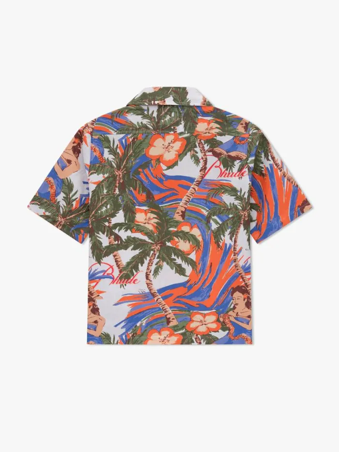 Men Rhude Shirts LE FLEUR LINEN SHIRT Multi Men Rhude Shirts LE FLEUR LINEN SHIRT Multi