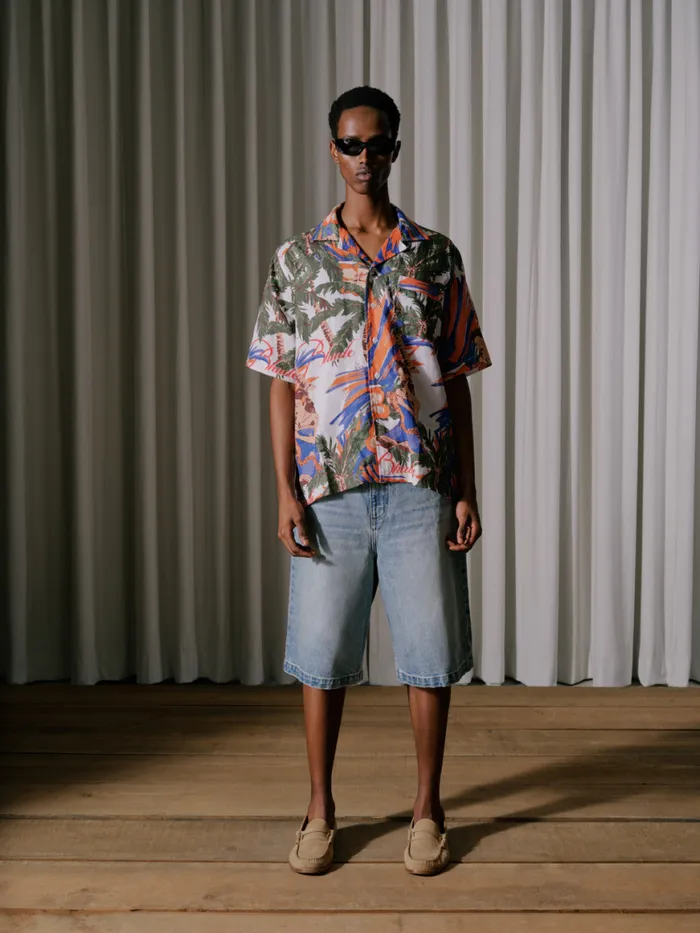 Men Rhude Shirts LE FLEUR LINEN SHIRT Multi Men Rhude Shirts LE FLEUR LINEN SHIRT Multi