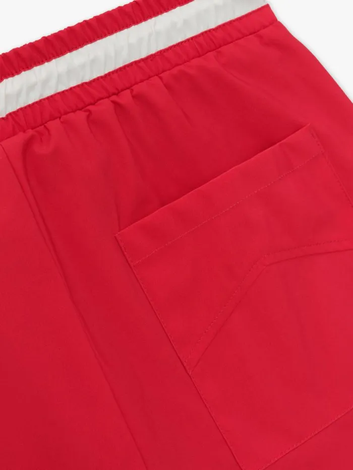 Men Rhude Shorts BASKETBALL SWIM TRUNKS Redblackwhite