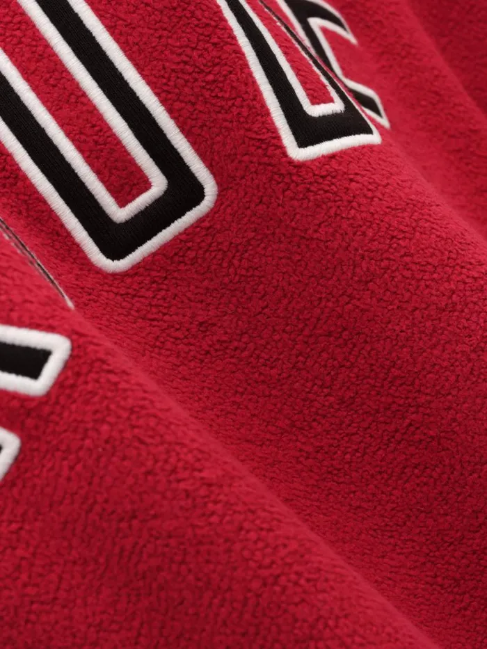 Men Rhude Sweatshirts QUARTERZIP VARSITY Vintage Red