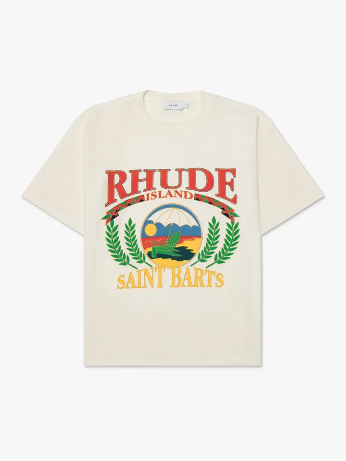 Men Rhude Tees BEACH CHAIR TEE Vtg White