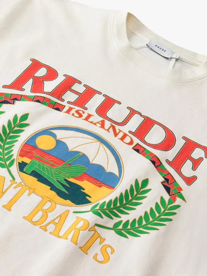 Men Rhude Tees BEACH CHAIR TEE Vtg White