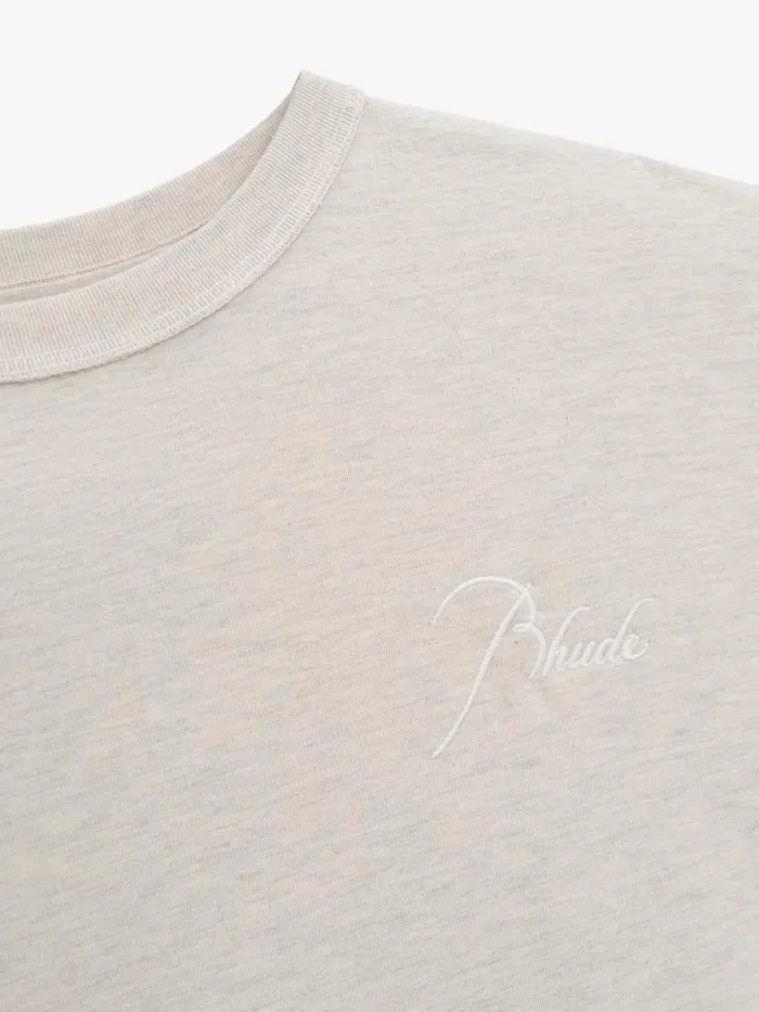 Men Rhude Tees LS REVERSE TEE Oatmeal