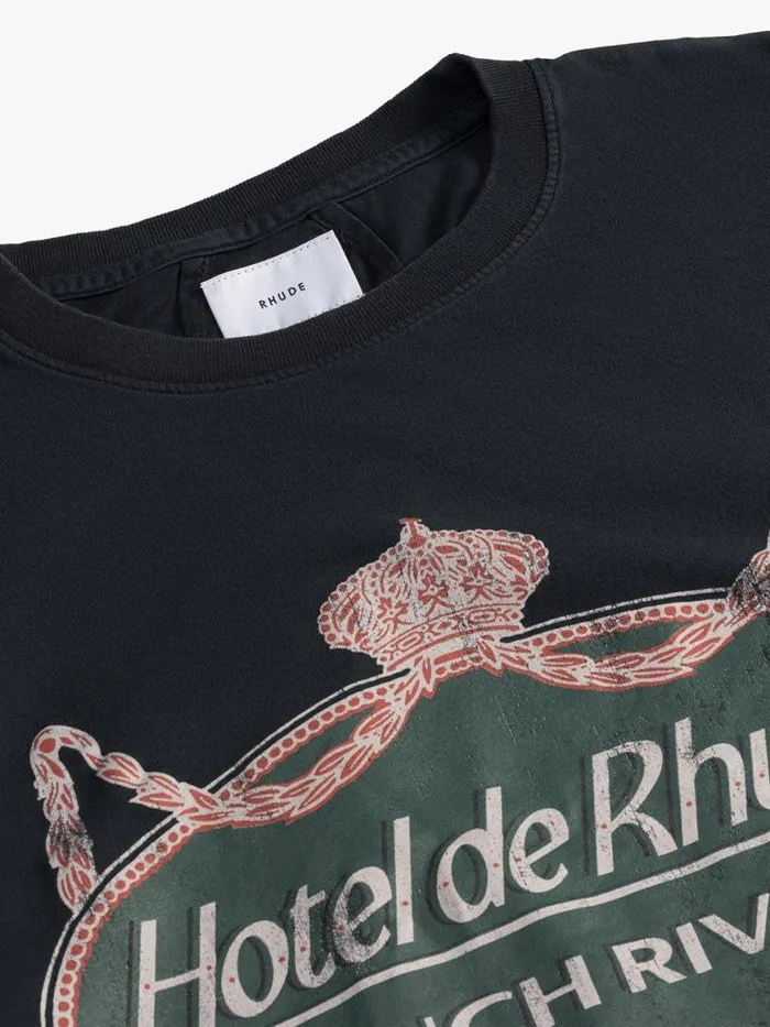 Men Rhude Tees RIVIERA TEE Vtg Black