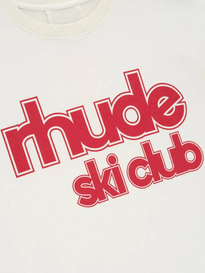 Men Rhude Tees SKI CLUB TEE Vtg White