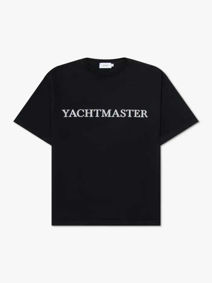 Men Rhude Tees YACHTMASTER TEE Vtg Black