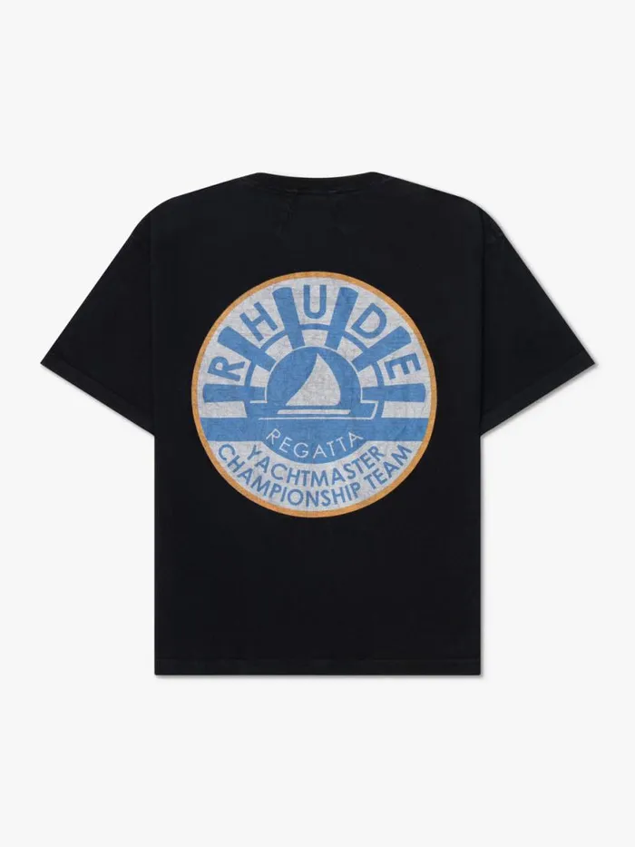 Men Rhude Tees YACHTMASTER TEE Vtg Black
