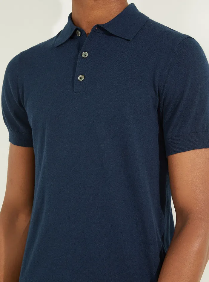 Men Shirts GUESS Silk Blue Bryan Polo Tshirt Men Shirts GUESS Silk Blue Bryan Polo Tshirt
